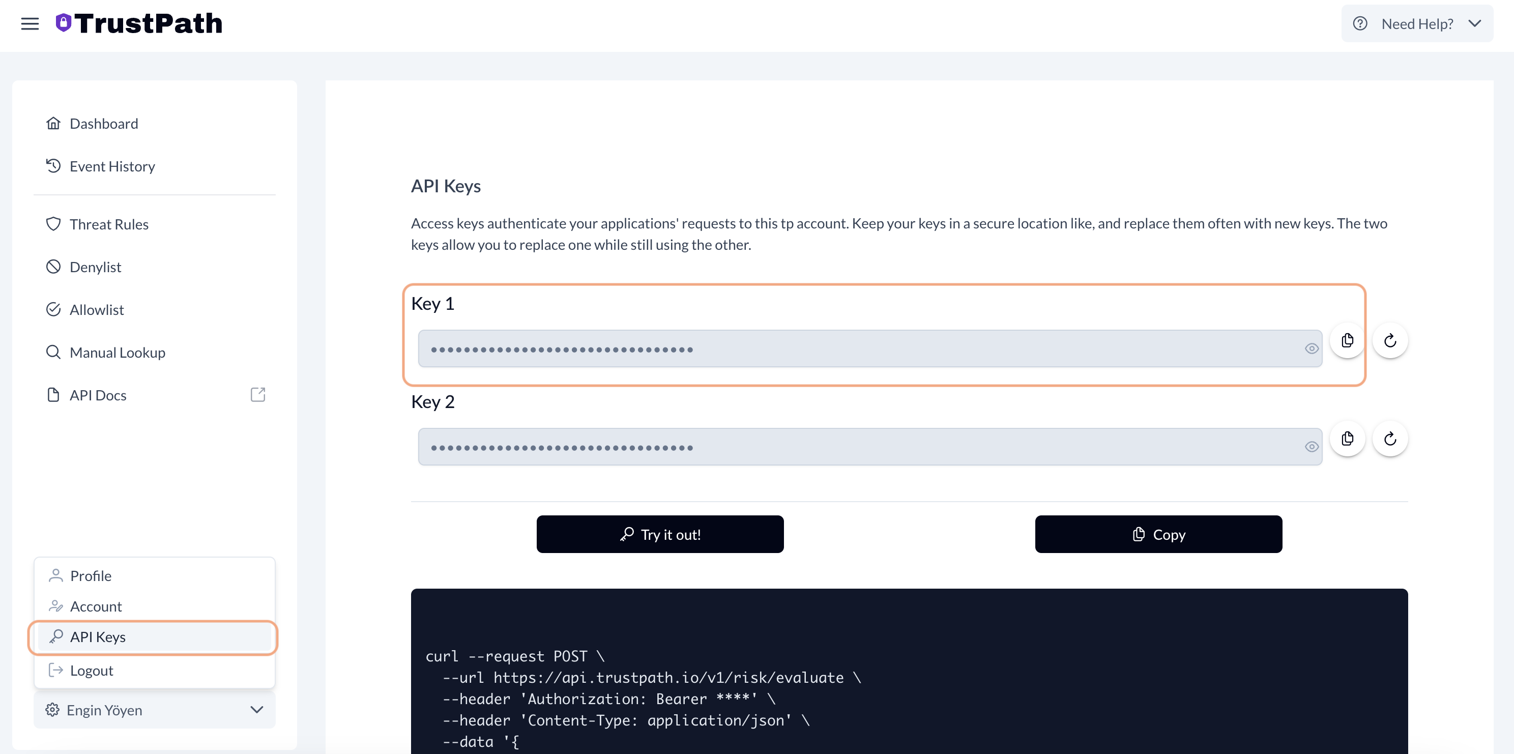 TrustPath.io API Key